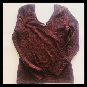 Textured maroon BKE long sleeve